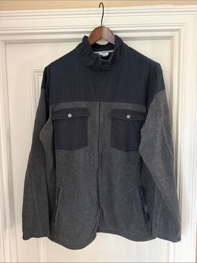 Columbia Two-Tone Black and Gray Lightweight Zip Jacket